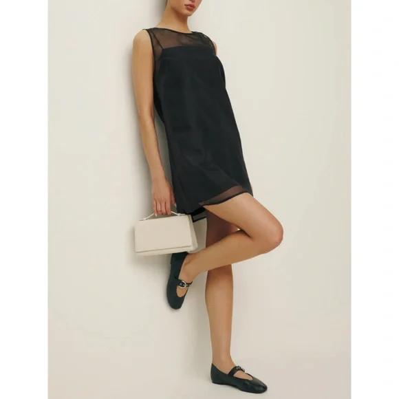 NEW Reformation Vina Dress Black 0